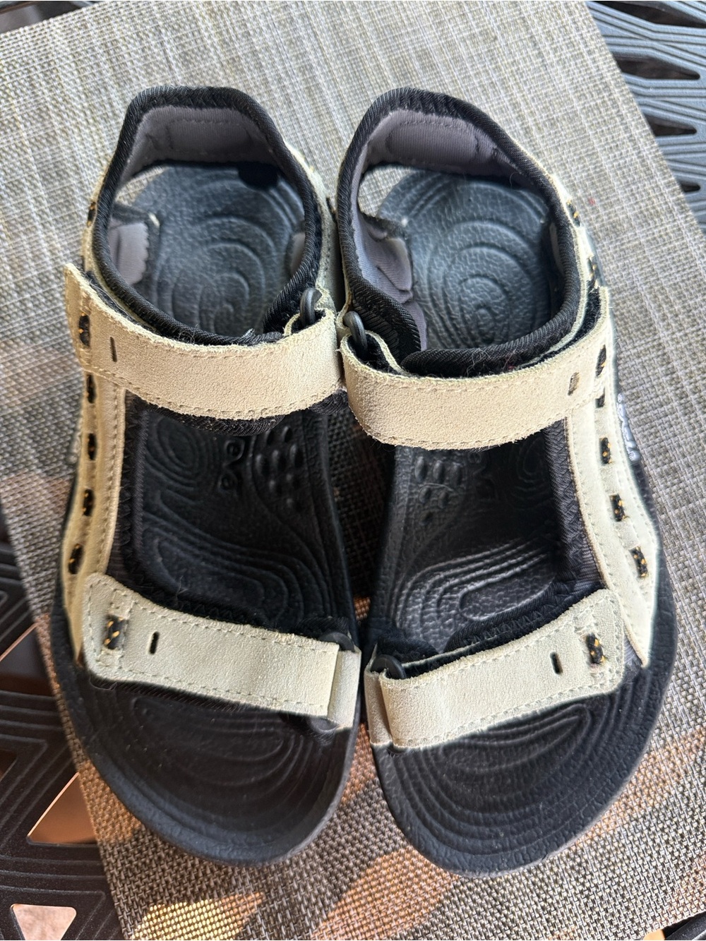 Teva Typhoon Beige and Black Adjustable Sport Sandals